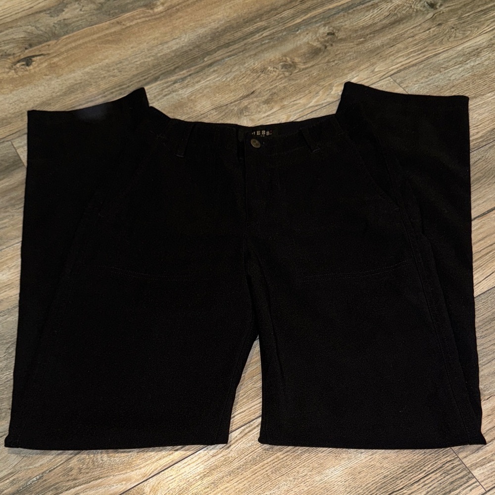 Guess Jeans Militaire Equipment Black Career Trousers Y2K Sz 27